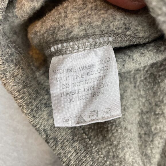 SIMMS Mens Sz M Pullover Tweed Fleece Sweater Quarter Zip Brown - Picture 7 of 10